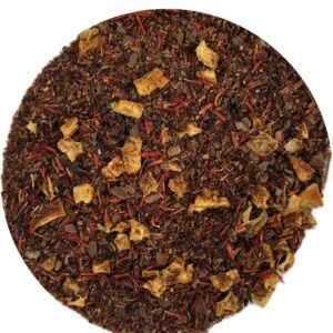 Maple Morning Tea loose leaf blend with rooibos, honeybush, cinnamon, orange peel, and marigold petals
